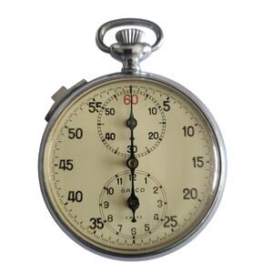 Vintage Galco by Jules Racine & Co Swiss Mechanical Stopwatch Stainless Steel